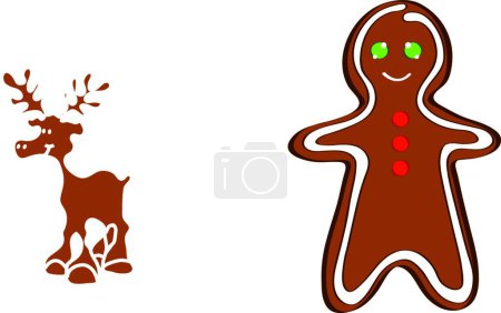 Illustration for Gingerbread, graphic vector illustration - Royalty Free Image