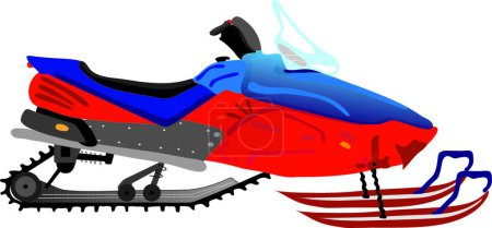 Téléchargez les illustrations : Illustration vectorielle moderne motoneige - en licence libre de droit