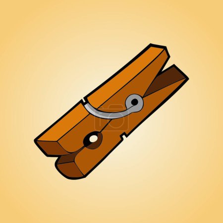 Illustration for Clothes peg, graphic vector illustration - Royalty Free Image