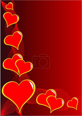 Photo for Love hearts, vector illustration design - Royalty Free Image