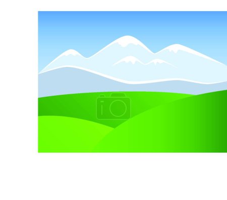 Illustration for Mountain landscape, graphic vector illustration - Royalty Free Image