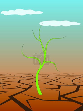 Illustration for Dry land, graphic vector illustration - Royalty Free Image