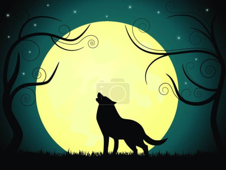 Illustration for Wolf, graphic vector illustration - Royalty Free Image