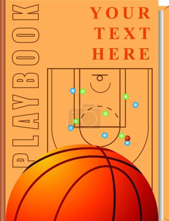 Ilustración de Libro de baloncesto, ilustración vectorial gráfica - Imagen libre de derechos