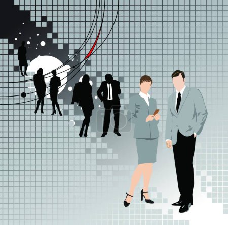 Ilustración de Gente de negocios, ilustración vectorial gráfica - Imagen libre de derechos