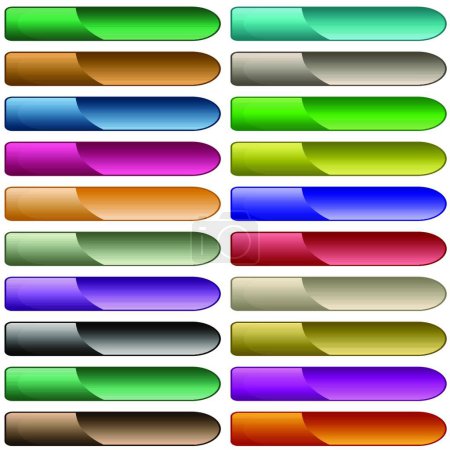 Illustration for "Web buttons 20 shiny assorted colors" - Royalty Free Image