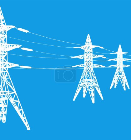 Illustration for Power line, graphic vector illustration - Royalty Free Image