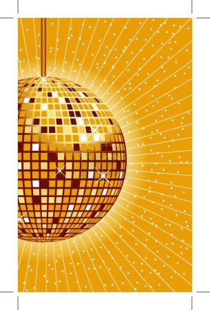 Illustration for Disco ball gold, graphic vector illustration - Royalty Free Image