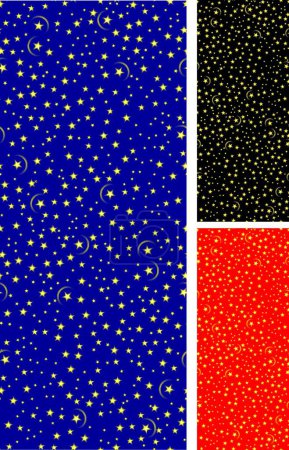 Illustration for Seamless starry pattern   vector illustration - Royalty Free Image