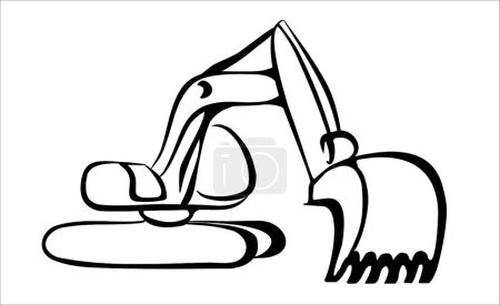 Ilustración de Icono del símbolo de la excavadora, ilustración del vector - Imagen libre de derechos