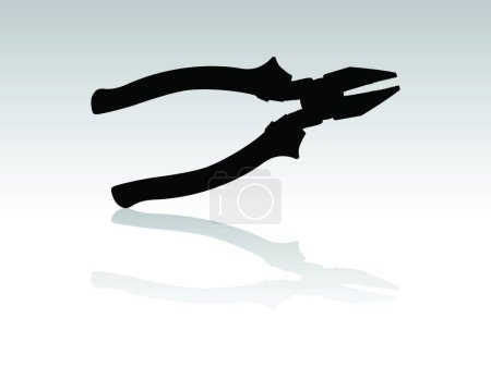 Illustration for Pliers Silhouette   vector illustration - Royalty Free Image