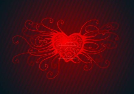 Illustration for Valentines Day background design, vector illustration - Royalty Free Image