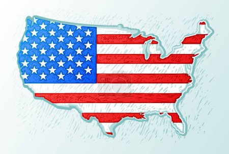 Illustration for USA engrave style  vector illustration - Royalty Free Image