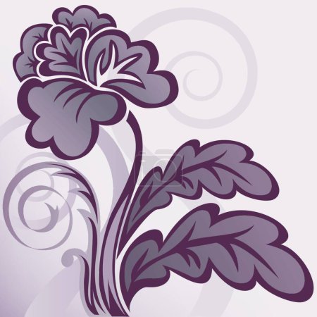 Téléchargez les illustrations : Beau fond floral, illustration vectorielle - en licence libre de droit
