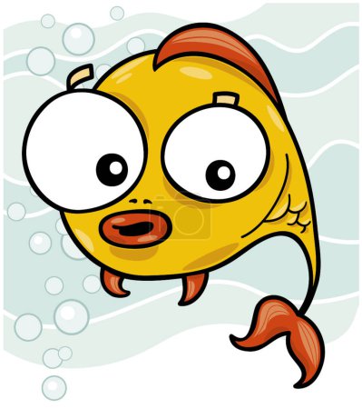 Ilustración de Lindo pez, vector colorido ilustración - Imagen libre de derechos