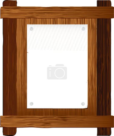 Illustration for Wooden frame, graphic vector illustration - Royalty Free Image