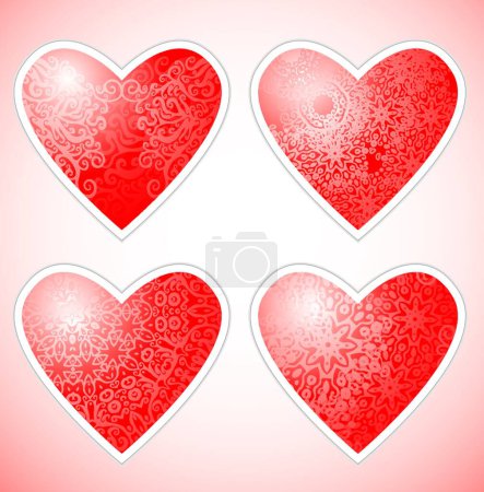 Illustration for Love hearts, vector illustration design - Royalty Free Image