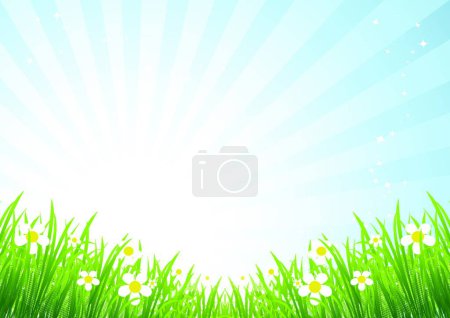 Illustration for Beautiful spring meadow background - Royalty Free Image
