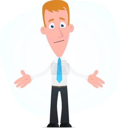 Illustration for Embarrassed  manager, graphic vector illustration - Royalty Free Image
