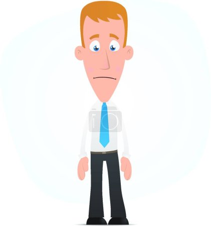 Illustration for Sad manager, graphic vector illustration - Royalty Free Image