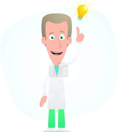 Illustration for Doctor visited idea, graphic vector illustration - Royalty Free Image
