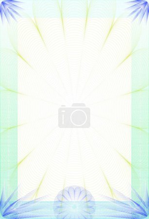 Illustration for Guilloche style blanc - diploma or certificate, graphic vector illustration - Royalty Free Image
