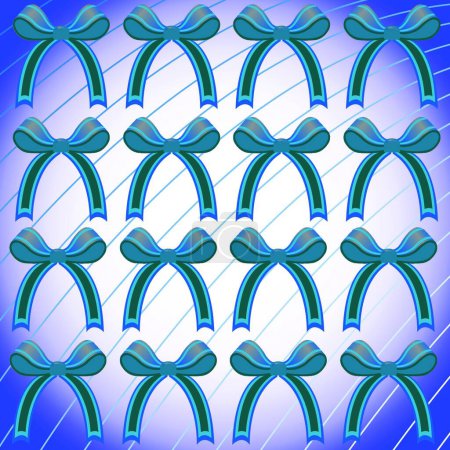 Illustration for Blue ribbon pattern vector illustration - Royalty Free Image