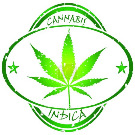 Ilustración de "ilustración vectorial de sello de cannabis" - Imagen libre de derechos