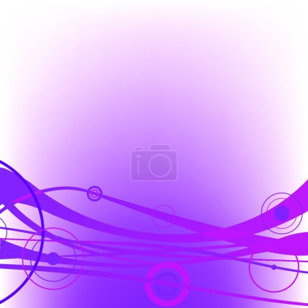 Illustration for Circles waves purple background  vector illustration - Royalty Free Image