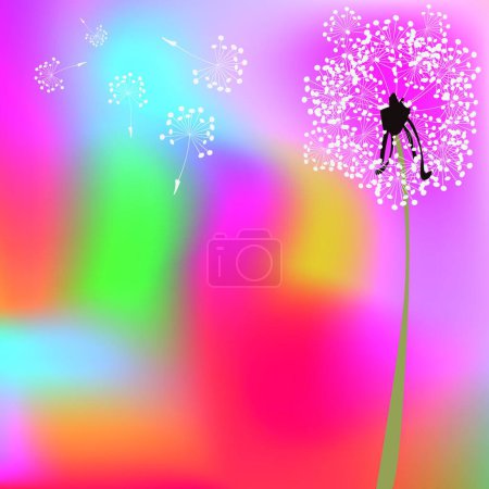 Illustration for "dandelion composition   vector illustration - Royalty Free Image