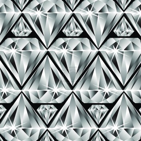 Illustration for Diamonds pattern vector illustration - Royalty Free Image