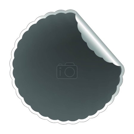Illustration for Flowerish gray label vector illustration - Royalty Free Image