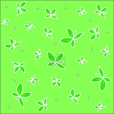 Illustration for Leaves pattern, simple vector illustration - Royalty Free Image