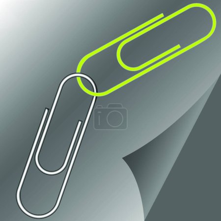 Illustration for Paper clips composition, vector illustration - Royalty Free Image