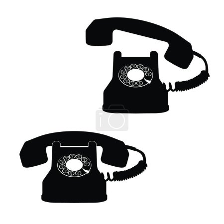 Illustration for "telephone icons against white" - Royalty Free Image