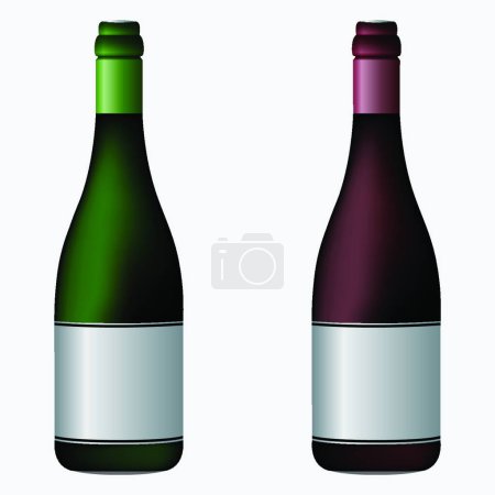 Ilustración de Botella de vino vector ilustración - Imagen libre de derechos