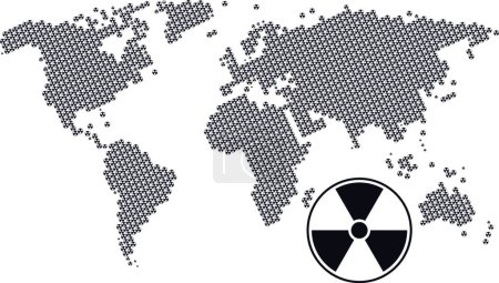 Ilustración de Ilustración vectorial mundial nuclear - Imagen libre de derechos