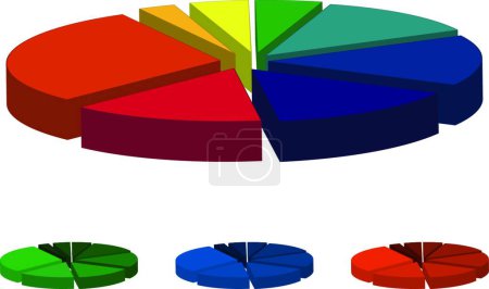Illustration for Colorful Pie Chart, graphic vector illustration - Royalty Free Image
