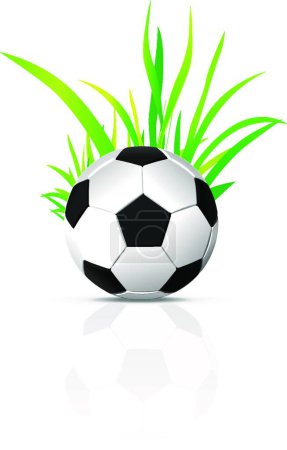 Téléchargez les illustrations : Illustration vectorielle de vecteur de ballon de football - en licence libre de droit