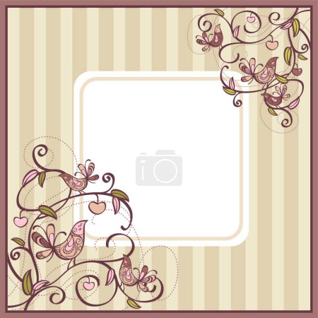 Illustration for Flower card, colorful vector illustration - Royalty Free Image