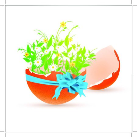 Ilustración de Pascua, ilustración colorida del vector - Imagen libre de derechos