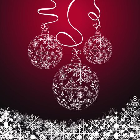 Illustration for Christmas composition  vector illustration - Royalty Free Image
