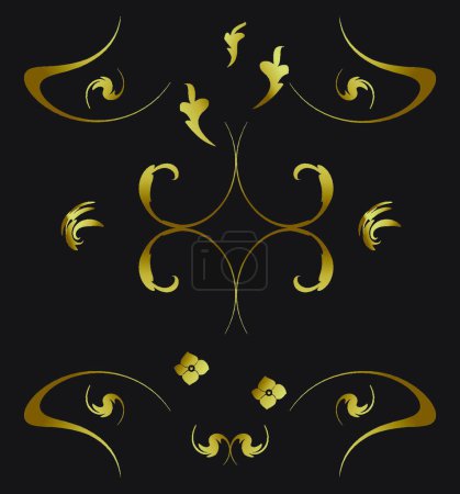 Illustration for Royal gold pattern vector illustration - Royalty Free Image