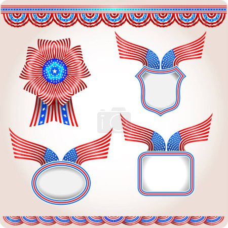 Illustration for Americana - Set, vector illustration - Royalty Free Image