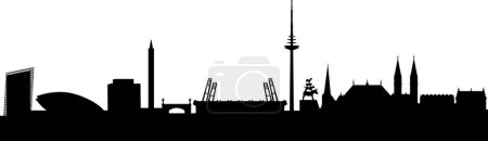 Ilustración de Bremen Silhouette vector abstracto ilustración - Imagen libre de derechos