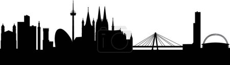 Téléchargez les illustrations : Cologne Illustration vectorielle abstraite Skyline - en licence libre de droit