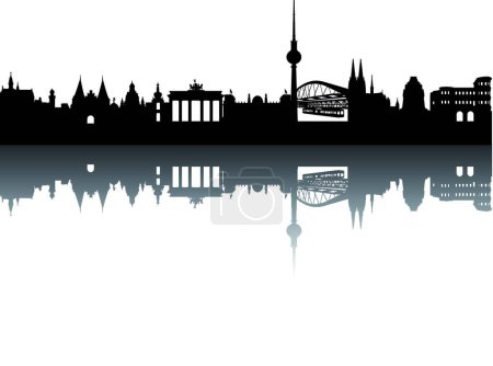 Illustration for "Germany Silhouette abstract"  vector illustration - Royalty Free Image