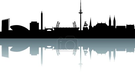 Illustration for Bremen Silhouette vector illustration - Royalty Free Image