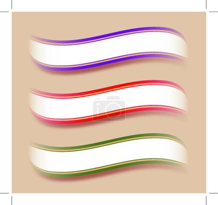 Illustration for Ribbon text template vector illustration - Royalty Free Image
