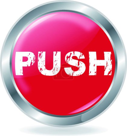 Illustration for "Push Button"  vector illustration - Royalty Free Image